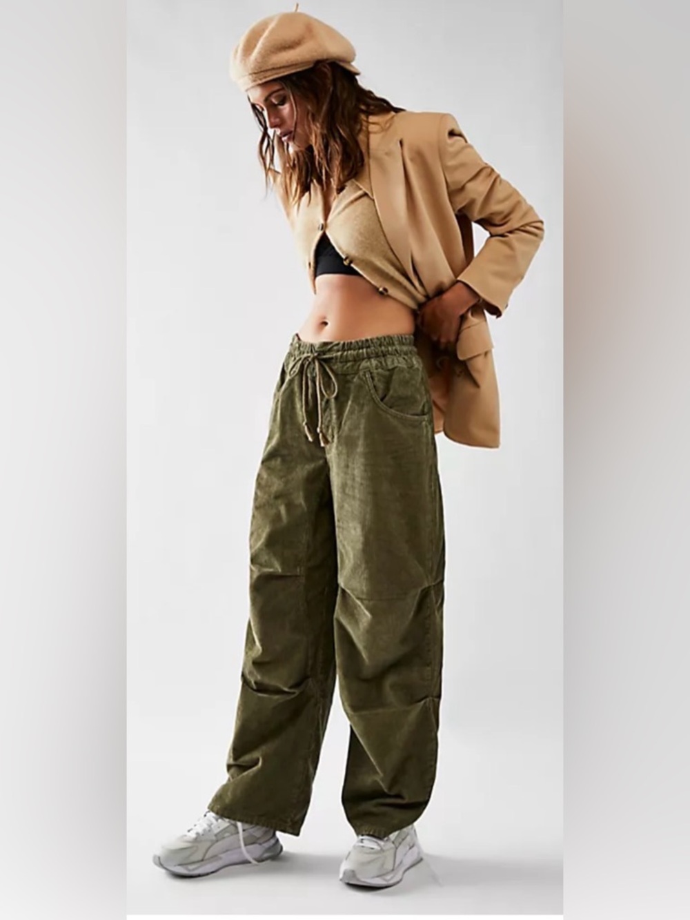 Free people modern love pull on cord pants